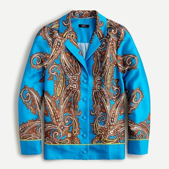 J. Crew Top with deep lapel and button front - Picture 3 of 9